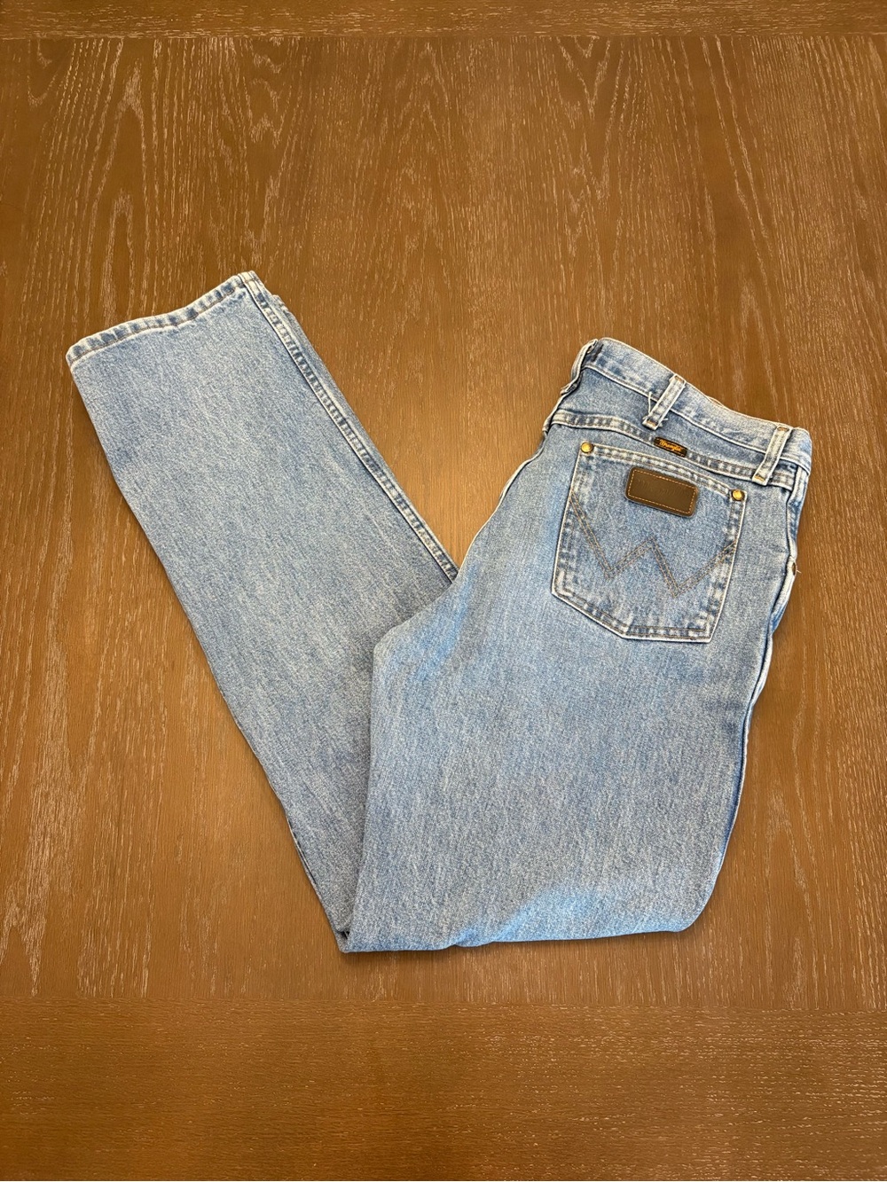 Wrangler Light Blue Straight Leg Men's Jeans